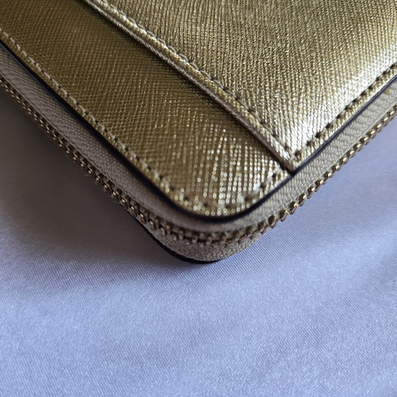 Kate Spade Gold Zip-Around Wallet - Picture 5 of 14